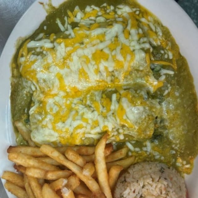 Spinach and Chicken Enchiladas.