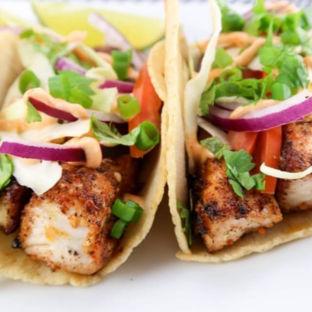Blackened Mahi-Mahi Tacos.