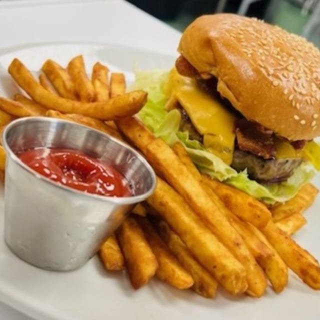 Back Home Burger with Bacon.